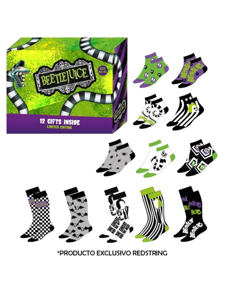 cerda_caja_regalo_12_pares_calcetines_beetlejuice_talla_40/46_hombre_8445484460964_oferta
