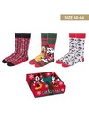 Cerda Set de Calcetines Disney Navidad Mickey Mouse Pack X3 Talla 40/46 Unisex