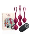 Cici Beauty - Premium Silicone 3 Vibrating Kegel Beads Remote Control - Set de Bolas de Amor Con Control Remoto y Vibración