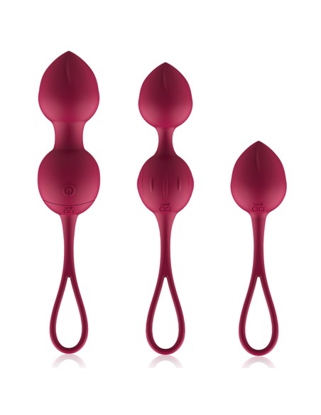 CICI BEAUTY Premium Silicone 3 Vibrating Kegel Beads - Set de Bolas de Amor con Control Remoto
