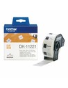 Brother Dk11221 - Rollo de Etiquetas Precortadas Cuadradas de Papel, 1000 Unidades, Negro Sobre Blanco