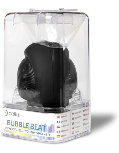 Compra Altavoz Bluetooth Celly Bubble Beat 3W Negro en Kiwiku