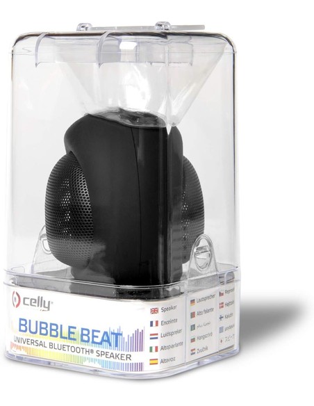 Compra Altavoz Bluetooth Celly Bubble Beat 3W Negro en Kiwiku