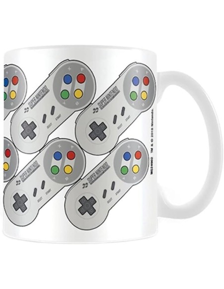 Taza De Desayuno Nintendo Patrón Mando SNES 300 Ml - PYRAMID INTERNATIONAL | Kiwiku