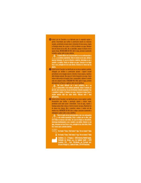 Control Lubricante Chocolate 75 ml | Gel Íntimo a Base de Agua con Aroma | Kiwiku