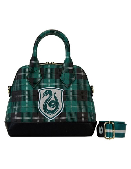 loungefly_harry_potter_bandolera_varsity_slytherin_-_mochila_cruzada_oficial_con_detalles_en_verde_y_plata