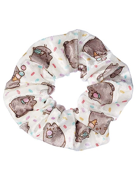 the_carat_shop_coletero_pusheen_the_cat_white_ice_cream_hair_scrunchie