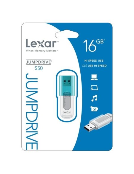 Memoria lexar usb 16gb jumpdrive s50 LJDS50-16GABEU kiwiku.com