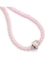 The Carat Shop Collar Con Perlas Rosas y Silueta de Barbie en Abalorio de Corazón 40 Cm