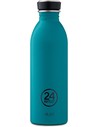 24bottles Urban Bidón de Agua 500 Ml Uso Diario Negro Azul Acero Inoxidable