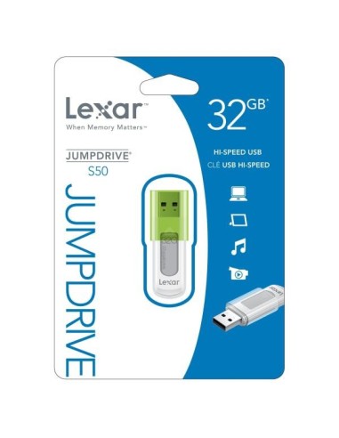 Memoria lexar usb 32gb jumpdrive s50 LJDS50-32GABEU kiwiku.com