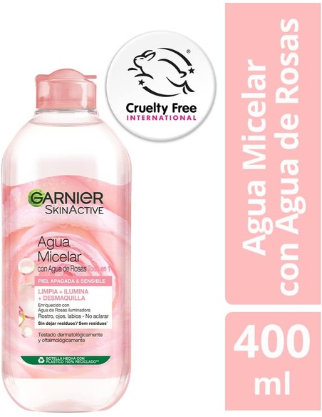 Compra Agua Micelar GARNIER SkinActive Con Rosas 400 ml - Kiwiku