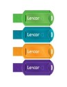 Memoria lexar usb2.0 8gb jumpdrive v20 4-pack - LJDV20-8GBABEU4.