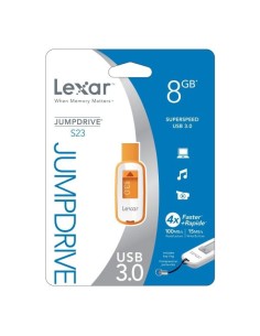 Memoria lexar usb 3.0 s23 8gb naranja LJDS23-8GBABEU kiwiku.com 2