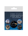 Pyramid International Juego de Chapas Pink Floyd Dark Side of the Moon 4 Piezas Coleccionables