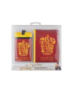 cinereplicas_etiqueta_de_equipaje_y_funda_de_pasaporte_harry_potter_gryffindor_-_accesorios_de_viaje_temáticos_en_rojo_y_dorado_