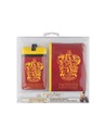 Cinereplicas Etiqueta de Equipaje y Funda de Pasaporte Harry Potter Gryffindor - Accesorios de Viaje Temáticos en Rojo y Dorado