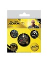 Pyramid International Set de Chapas Black Adam Justice Society 5 Unidades 1 X 3,8 Cm y 4 X 2,5 Cm