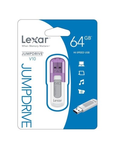 Memoria usb lexar 64gb jumpdrive v10 usb 2 0 LJDV10-64GABEU kiwiku.com