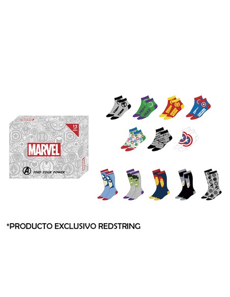 cerda_caja_regalo_calcetines_marvel_avengers_talla_41/46_calendario_de_adviento_8445484336757_oferta