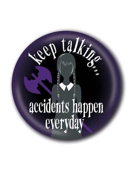pyramid_international_chapa_accidents_happen_25mm_wednesday_addams_5050293761374_oferta