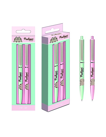 pyramid_international_pack_x2_bolígrafos_pusheen_botanical_edición_limitada_con_motivos_florales_5051265739216_oferta
