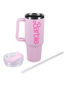 Paladone Vaso Termo Xl Con Pajita Logo Barbie Soft Touch 1200 Ml Rosa