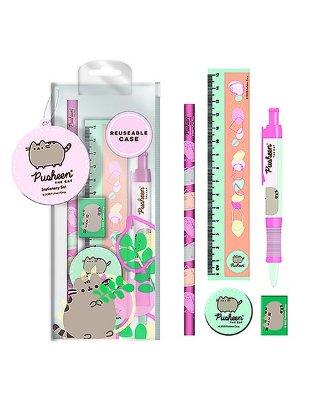 pyramid_international_set_de_papelería_escolar_pusheen_botanical_con_motivos_florales_y_estampados_botánicos_5051265739209_ofert