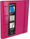 Grafoplas Carpeta de 4 Anillas Carpebook Forrado Con 4 Separadores A4 Multiline Con Recambio Fucsia