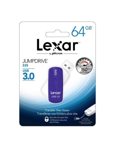 Memoria Lexar USB 3.0 S35 64GB LJDS35-64GABEU kiwiku.com