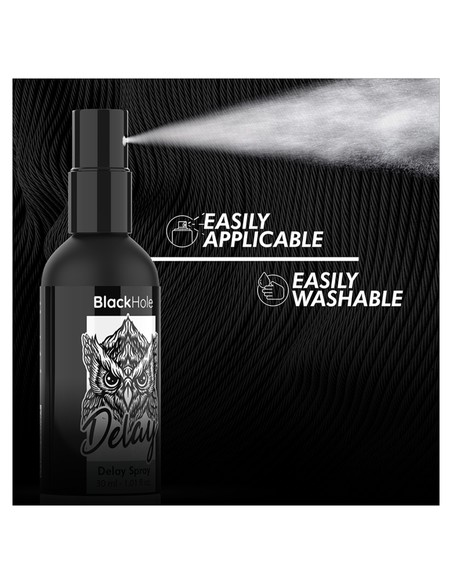 BLACK HOLE Spray Retardante Study Forte 30 ml | Kiwiku - Prolonga el Placer Íntimo con Control y Seguridad