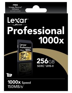 Lexar Professional 1000x - Tarjeta de memoria SD de 256 GB, negro LSD256CRBEU1000 kiwiku.com 2