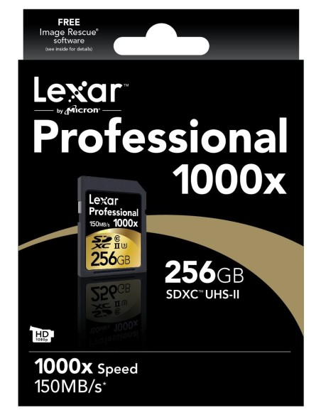 Lexar Professional 1000x - Tarjeta de memoria SD de 256 GB, negro LSD256CRBEU1000 kiwiku.com