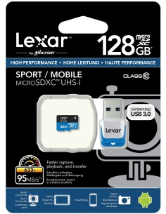Lexar LSDMI128BBEU633R - Tarjeta microSD de 128 GB (uhs-i) con lector LSDMI128BBEU633R kiwiku.com 2