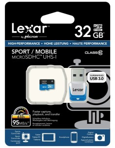 Lexar LSDMI32GBBEU633R - Tarjeta microSDHC de 32 GB con Lector LSDMI32GBBEU633R kiwiku.com 2