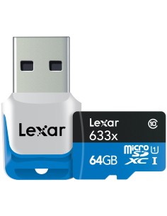 Lexar 633x - Tarjeta de memoria microSD de 64 GB (con lector de tarjeta USB 3.0), negro: Lexar: Kiwiku.com: Informática