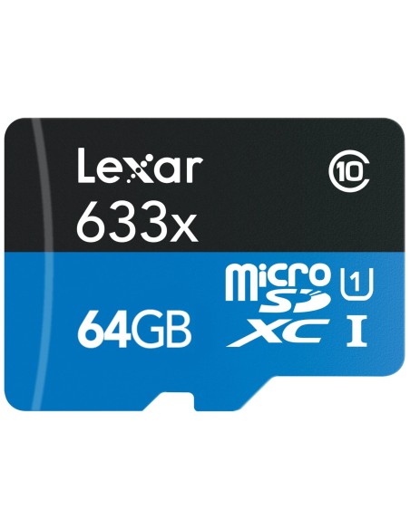Lexar 633x - Tarjeta de memoria microSD de 64 GB (con lector de tarjeta USB 3.0), negro: Lexar: Kiwiku.com: Informática