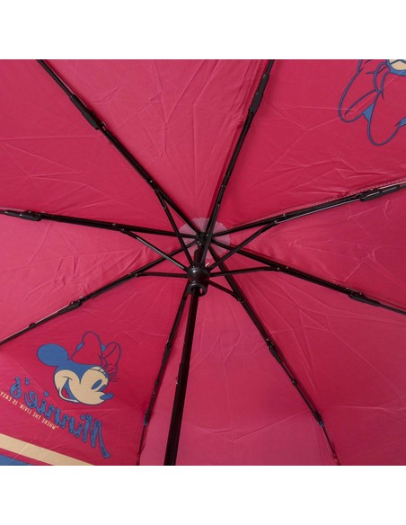 Paraguas Plegable Minnie Mouse Rojo Cerda 50 cm | Escolar Estilo Universitario | Kiwiku