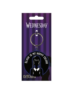 pyramid_international_llavero_goma_negro_my_happy_colour_wednesday_licencia_oficial_5050293394756_oferta