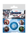 Pyramid International - Set de Chapas Vengadores: Endgame Quantum Realm, 5 Piezas Con Diámetros de 2,5 Cm y 3,8 Cm
