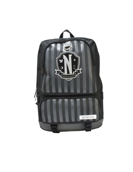 blue_sky_mochila_nevermore_-_wednesday_(miércoles)_a_rayas_gris_y_negro_5056563717638_oferta