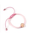The Carat Shop Pulsera Glinda Butterfly en Rosa Cuarzo, Diseño Elegante Con Mariposa, Joyería Femenina en Piedra Natural