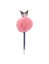 Blue Sky Bolígrao Pom Pom Kuromi - Pluma Estilográfica Con Diseño Kawaii de Personaje Sanrio, Modelo Estándar, Color Rosa y Blan