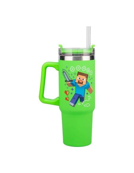 paladone_vaso_de_viaje_térmico_con_pajita_900_ml_minecraft_-_diseño_temático_para_bebidas_calientes_y_frías_5056577755756_oferta