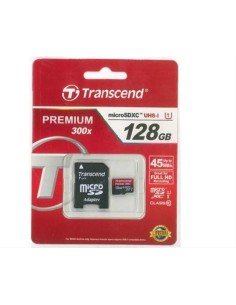 Tarjeta de memoria transcend micro sdxc uhs-i 128 gb clase 10 300x con adaptador  kiwiku.com