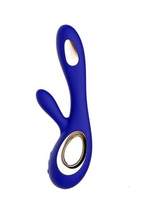 lelo_soraya_wave_vibrador_conejito_estimulador_clítoris_y_punto_g_midnight_blue_220_mm_7350075028144_oferta 2