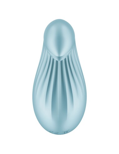 Satisfyer Dipping Delight Vibrador Lay-On Azul Claro | Estimulación Clitoriana 12 Modos | Kiwiku