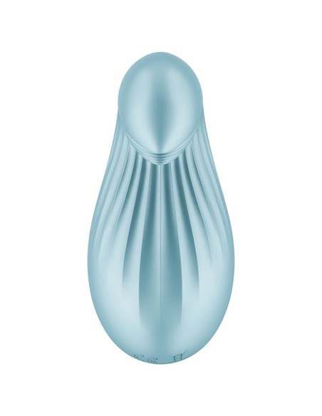 Satisfyer Dipping Delight Vibrador Lay-On Azul Claro | Estimulación Clitoriana 12 Modos | Kiwiku