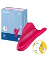 Satisfyer High Fly Vibrador Compacto Rojo para Clítoris y Estimulación Externa, Impermeable Ipx7, Recargable Usb