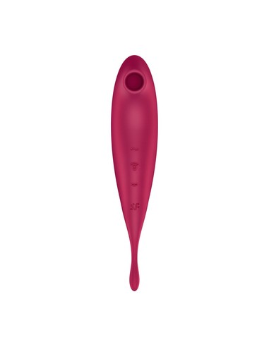 Satisfyer Twirling Pro+ Vibrador Híbrido Aire y Punto G App Rojo Oscuro | Kiwiku